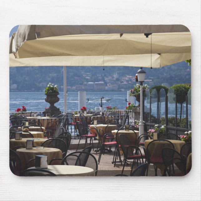 Mousepad Itália, Província de Como, Bellagio. Café à beira  (Frente)