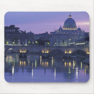 Mousepad Itália, Roma São Pedro e Ponte Sant Angelo,