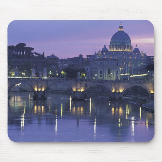 Mousepad Itália, Rua de Roma, Peter e Ponte Sant Angelo, (Frente)