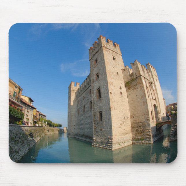Mousepad Itália, Sirmione, Lago de Garda, o Scaliger (Frente)