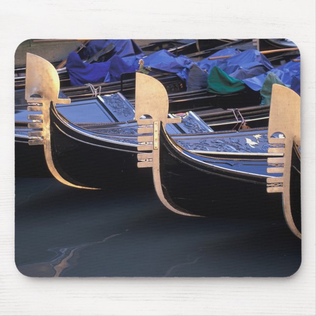 Mousepad Itália, Vêneto, Veneza. Fileira de Gôndolas. (Frente)