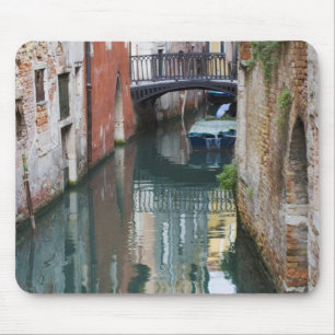 Mousepad Itália, Veneza, reflexos e pequena ponte de