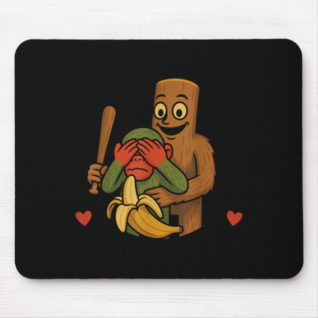Mousepad italiano Brainrot Chimpanzini Bananini Tung Sahur  (Frente)