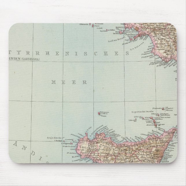 Mousepad Italien sudliche Halfte, Mapa do Sul da Itália (Frente)
