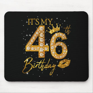 Mousepad Its My 46th Birthday Crown 46 Years Old 46th Birth