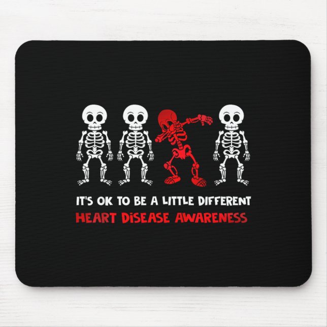 Mousepad It's Ok To Be A Little Different Heart Disease Awa (Frente)