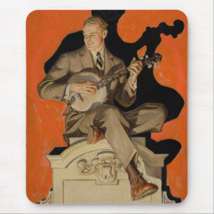 Mousepad J.C. Leyendecker Tocador de Banjo 1920 Arte Art Dé
