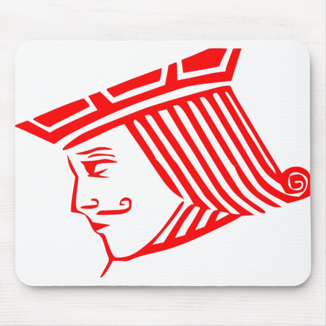 Mousepad Jack King Game Cards Hearts Red Deck (Frente)