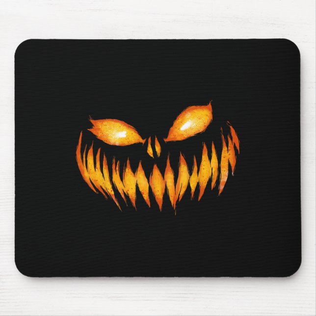 Mousepad Jack O Lanterna Assustado Pumpkin Esculpido No Dia (Frente)