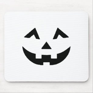 Mousepad Jack O Lanterna Face Pumpkin Eyelashes Hallowen Co