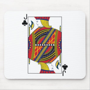 Mousepad Jack Of Clubs Poker Card Jogando Cartão Blackjack