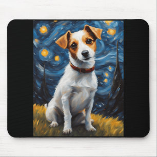 Mousepad Jack Russel com Impressão de pintura colar