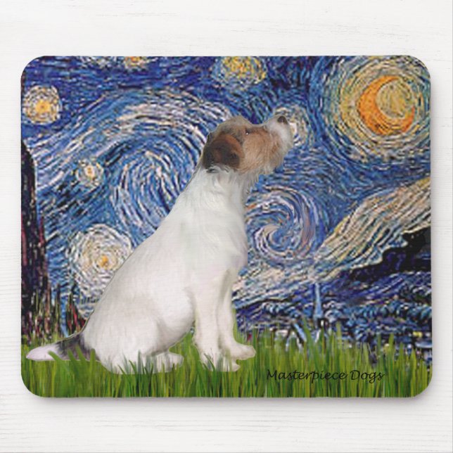 Mousepad Jack Russell 5 - Starry Night (Frente)