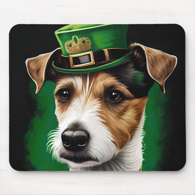 Mousepad Jack Russell Cachorro na Rua. (Frente)