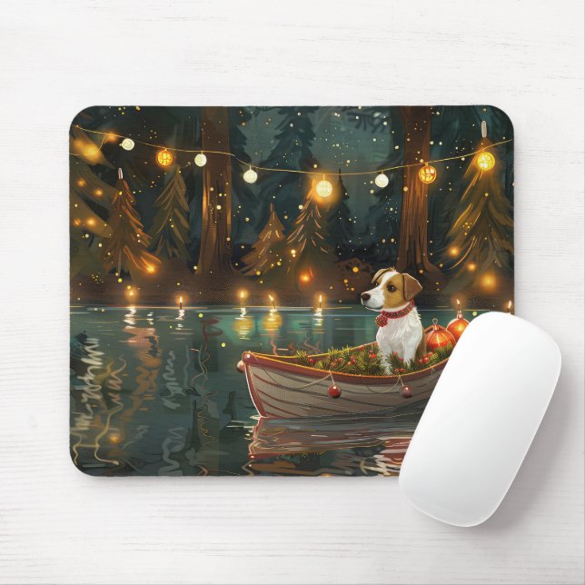 Mousepad Jack Russell natalino Voyage festivo (Com mouse)