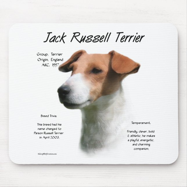 Mousepad Jack Russell Terrier History (Frente)