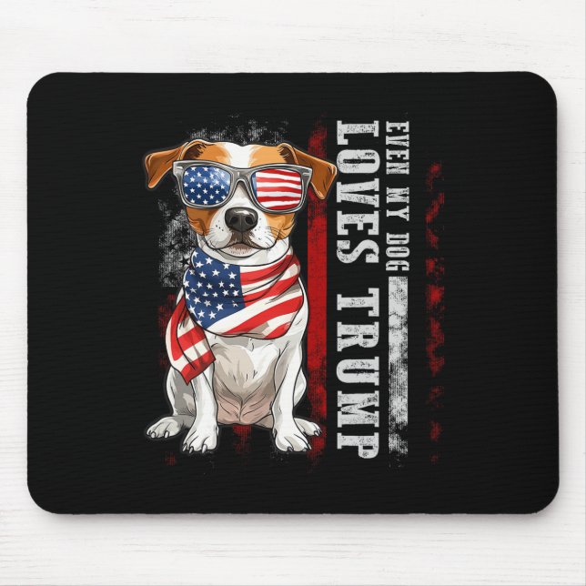 Mousepad Jack Russell Terrier Mesmo Meu Cachorro Ama Trump  (Frente)