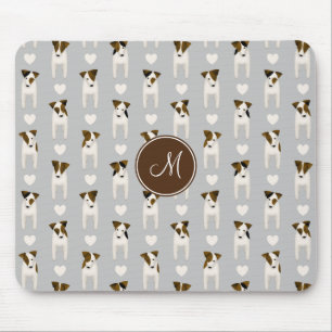 Mousepad Jack Russell Terriers padrão lt cinzas ou QUALQUER