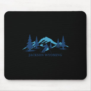 Mousepad Jackson Wyoming Ski Resort Skiier