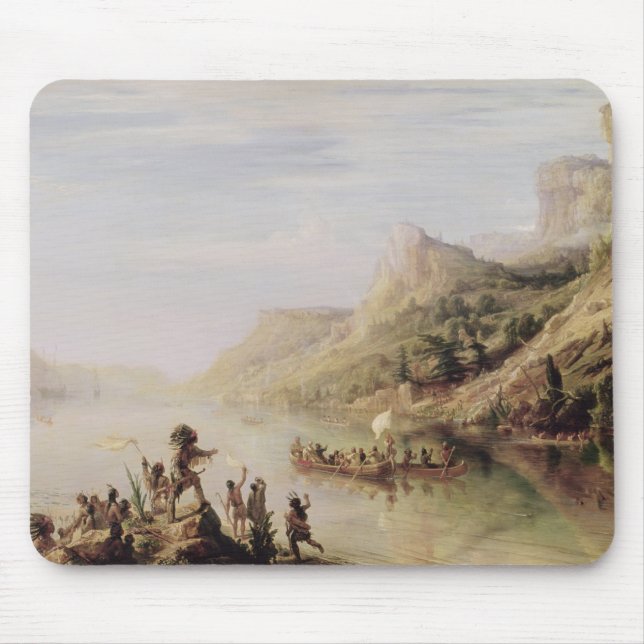 Mousepad Jacques Cartier que descobre o St. Lawrence (Frente)