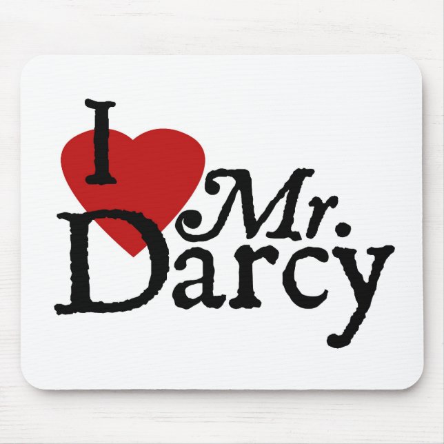 Mousepad Jane Austen EU AMO o Sr. Darcy (Frente)