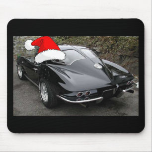 Mousepad Janela de Divisão Preta da Corvette de Natal