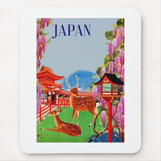 Mousepad Japão com veado (Frente)