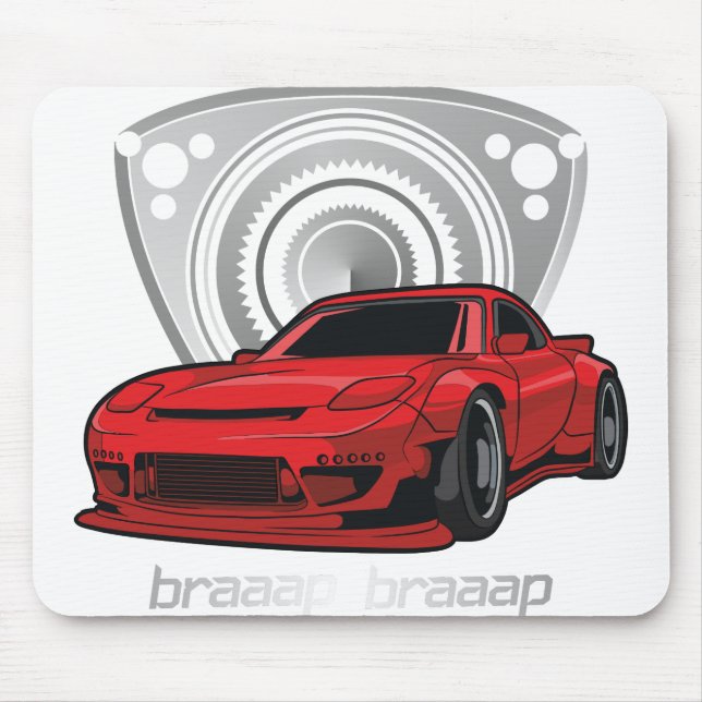 Mousepad Japão Rotary Mazda RX7 BRAAP (Frente)