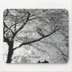 Mousepad Japão, Tóquio. Flores de cerejeira no Imperial