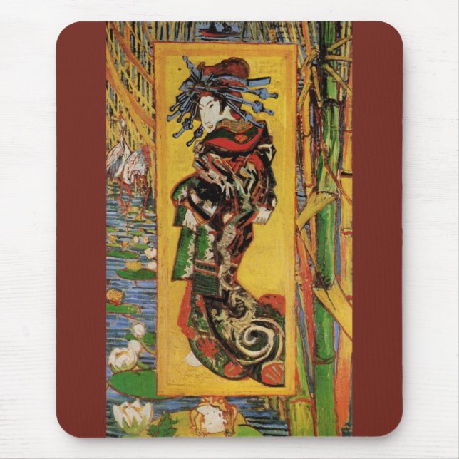 Mousepad Japonês Courtesan Oiran por Vincent van Gogh (Frente)