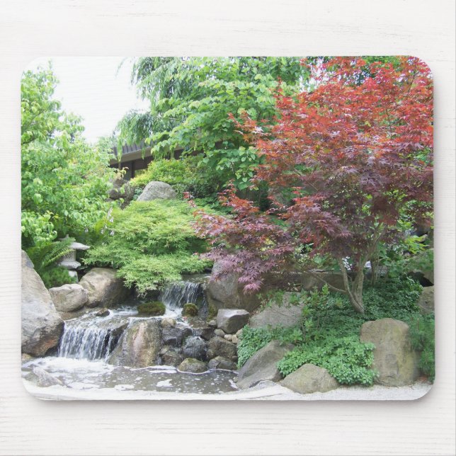 Mousepad japonês da cachoeira do jardim (Frente)