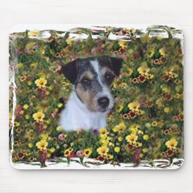 MOUSEPAD JAQUE RUSSELL NAS FLORES (Frente)
