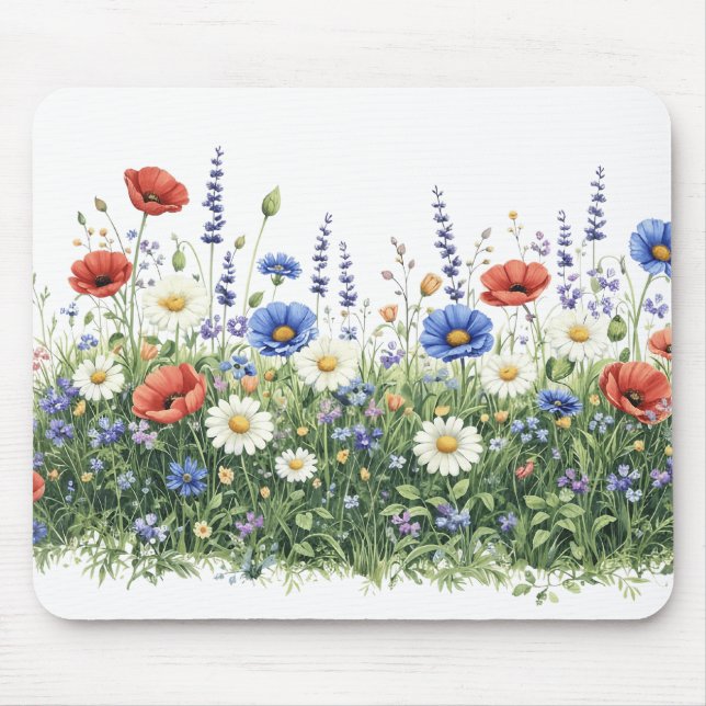 Mousepad jardim botânico de flores silvestres (Frente)