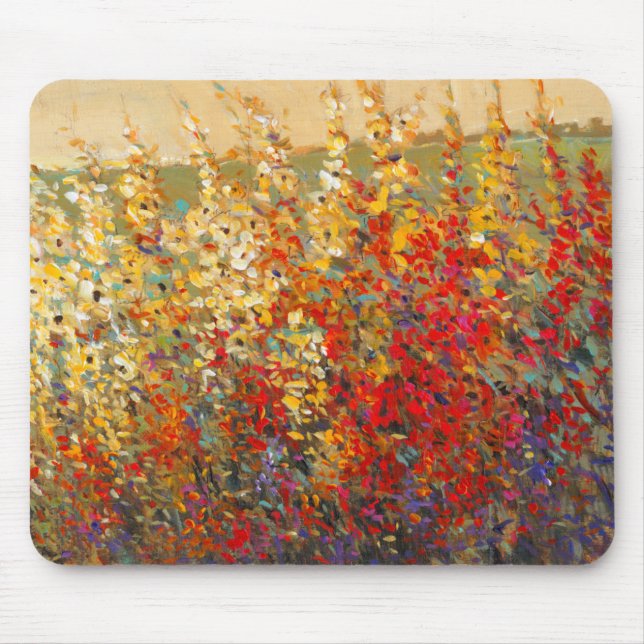 Mousepad Jardim Brilhante Mural de Primavera Wildflower (Frente)