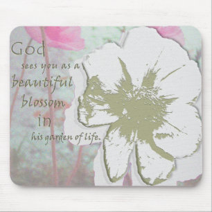 Mousepad "Jardim colagem digital da vida"