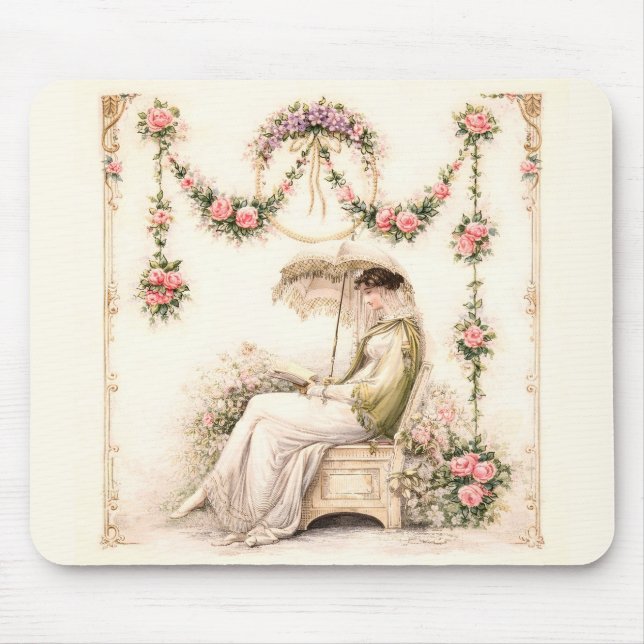 Mousepad Jardim da Rosa Regency Leitura Senhora (Frente)