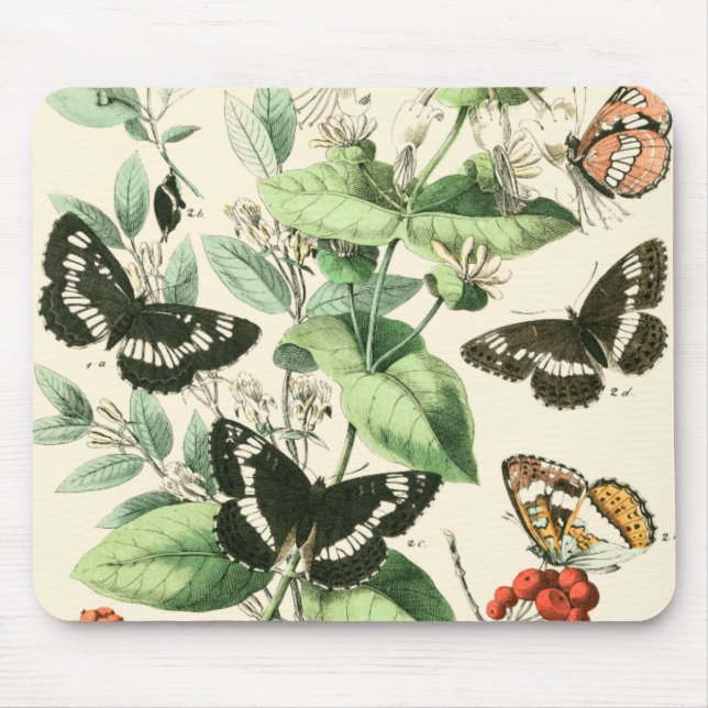 Mousepad Jardim de Borboletas e Flores (Frente)