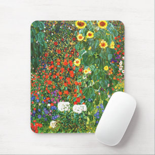 Mousepad Jardim de fazenda com girassóis, trabalho de arte