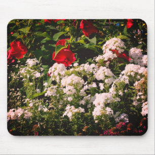 Mousepad Jardim De Flor De Hibisco E Phlox