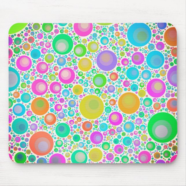 Mousepad Jardim de Flores Abstratas Rosa (Frente)