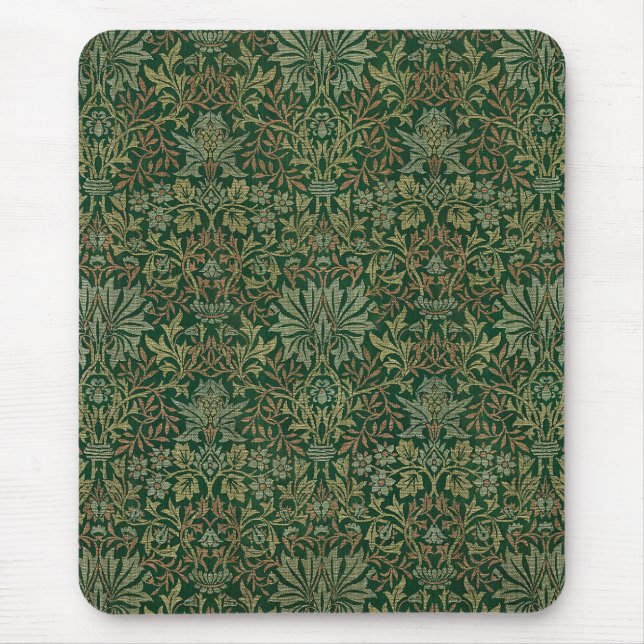 Mousepad Jardim de Flores William Morris -Verdes (Frente)