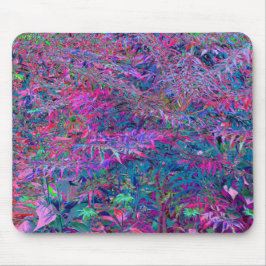 Mousepad Jardim de Folhagem de abstrato Psicodélicos Arco-Í