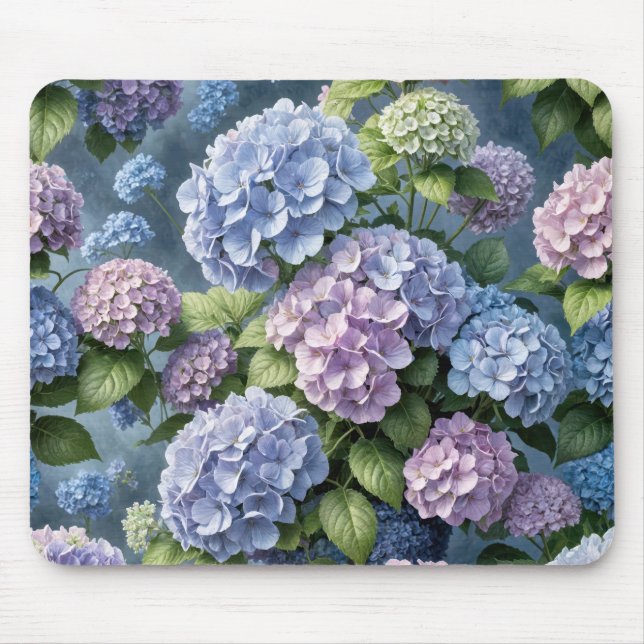Mousepad Jardim de Hydrangea Summer (Frente)