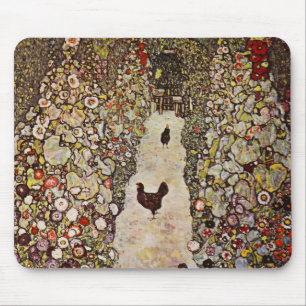 Mousepad Jardim De Klimt Com Placa De Rato De Roosters