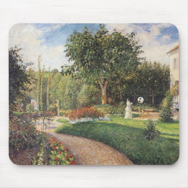 Mousepad Jardim de Les Mathurins em Pontoise por Pissarro (Frente)