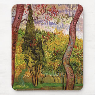 Mousepad Jardim do Hospital de Saint-Paul por Vincent van G