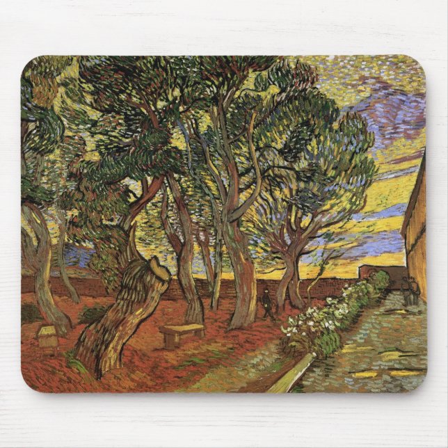 Mousepad Jardim do Hospital Santo-Paul de Vincent van Gogh (Frente)