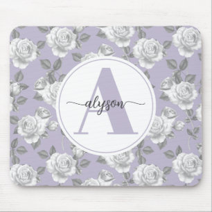 Mousepad Jardim Elegante de Rosa na Lavanda do mouse