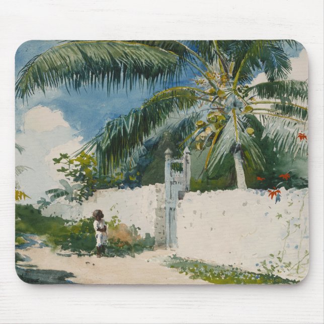Mousepad Jardim em Nassau (Arte Caribe) (Frente)