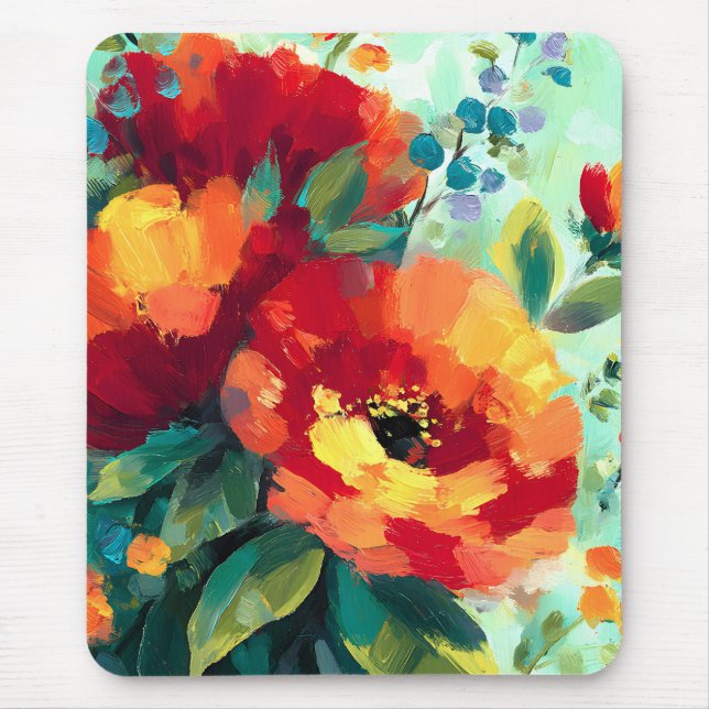 Mousepad Jardim Floral Bloom Vibrant (Frente)